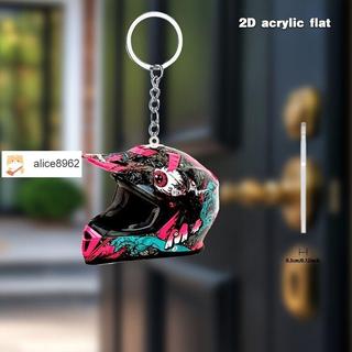 🔥臺灣出貨🔥Alice🎀限時特賣摩托車F1新款周邊亞克力平面頭盔鑰匙扣機車汽車掛飾裝飾掛件