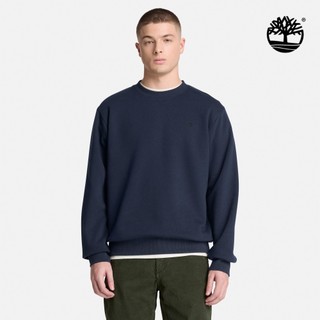 Timberland 男款深寶石藍刺繡LOGO圓領上衣|A29GA433