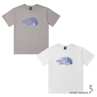 The North Face 北面 短袖上衣 女裝 印花 棉質 灰/白 NF0A8GW82MB/NF0A8GW8FN4
