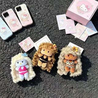 臺灣出貨💥高顏值迷你辣妹捲髮比基尼hellokitty掛件小眾黑皮kt毛絨鑰匙
