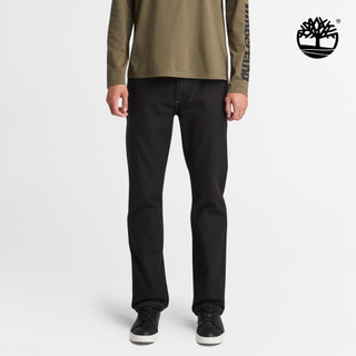Timberland 男款黑色帆布休閒長褲|A6BZM001