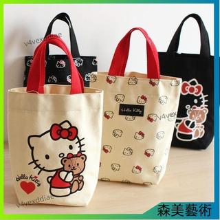 【精選好物】hello Kitty手提包🎀 便攜手提袋水桶包可愛水桶型便當包外出手提包 帆布手提袋 水桶包 便當袋