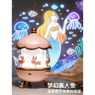 【臺灣出貨】萬火星空燈投影燈 小夜燈 生日禮物 送女兒 玩具臥室 八音盒 自帶音樂 可旋轉 境外熱銷 交換禮物 新年禮物