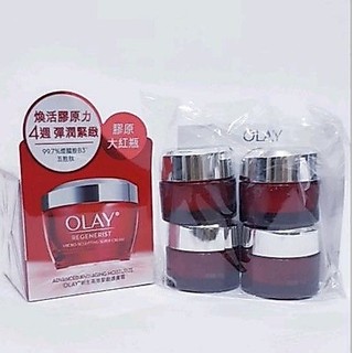 歐蕾 新生高效緊緻護膚霜50g/14g OLAY 膠原大紅瓶 玉蘭油 新生高效緊緻精華水18ml 胜肽專研緊緻精華