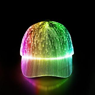 新品✨帽子嘻哈街舞棒球帽l發光帽子蹦迪led夜光鴨舌帽變色led帽子七彩