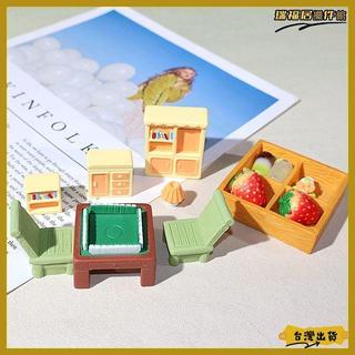 迷你麻將桌櫃子檯燈檸檬杯木盒場景裝飾小擺件diy手工造景物配件可開發票✅瑞福居擺件館✨️臺北出貨✨️