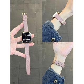 適配適用 Apple Watch 11 錶帶 蘋果 iWatch 10 SE s987 細版 小羊皮 女款 haut質感