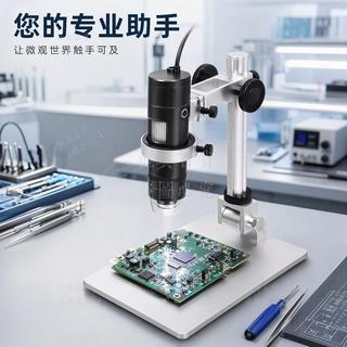 訂金🍈可開發票🍈USB/AV電子數碼顯微鏡鋁合金支架通用手持升降調節托架漏斗工作臺🍈恆興