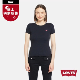 Levi's® HAYES 短Tee / 微彈性 / 經典布章LOGO / 黑 熱賣單品 001J3-0007