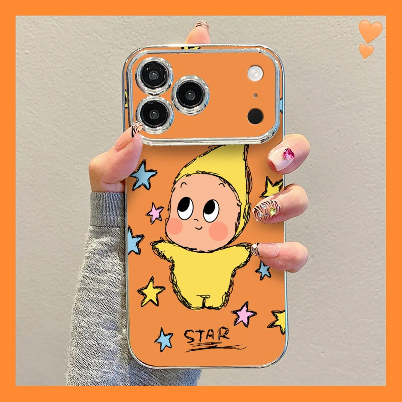 ZX甄選✨17手機殼 適用蘋果17手機殻旋轉星星人iPhone17ProMax大視窗蘋果17Air新款