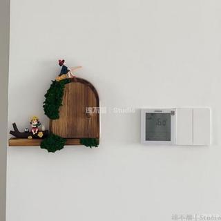 台灣出貨🏡 實木龍貓開關裝飾 防觸電面板牆貼 插座裝飾 居家開關保護貼 DIY插座裝飾 插頭裝飾貼