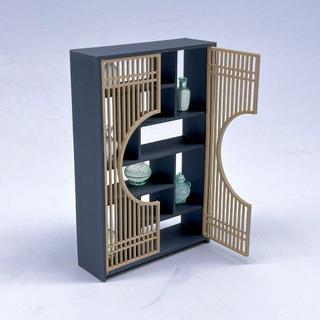 微縮博古架模型 創意居家擺飾 展示架 收納櫃 桌上型置物架 精緻工藝品 送禮