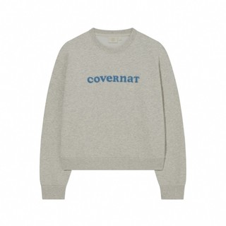 COVERNAT 女款Logo大學T 燕麥(WMS圓領上衣 YOON JI同款 CO2601CR70OT)