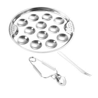 Seafood snail plate kitchen tool stainless steel conch plate