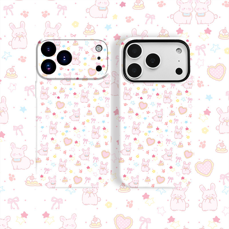 ZX甄選✨17手機殼 適用iPhone17手機殻新款粉色星星兔蘋果oppo華為vivo小米17磨砂套