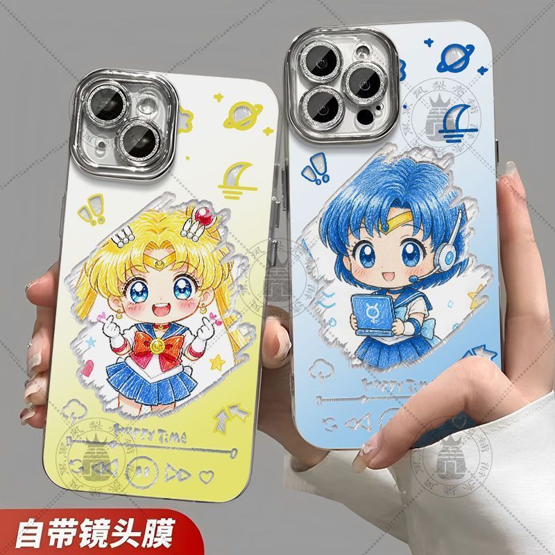🌙美少女戰士🌙美少女戰士卡套 月野兔 週邊 美少女戰士月野兔漸變羽紗手機殻適配蘋果16華為小米紅米OPPOVIVO BX
