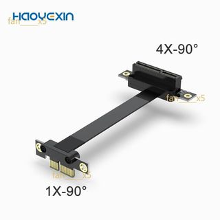 【臺灣出貨/可開發票】pci-e 1X轉4X延長線 網絡卡PCI-E 3.0 轉接線 抗幹擾 立式反向 x1 x4