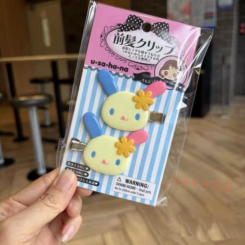 🍭臺灣出貨🍭日本三麗鷗sanrio 凱蒂貓kitty悄咪花小兔無痕夾側邊夾劉海夾 三麗鷗髮夾 hello kitty髮夾