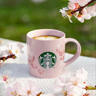 starbucks星巴克杯子/粉嫩咖啡杯陶瓷馬克杯粉色/春日櫻花款限定