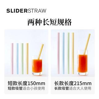 🏆臺灣 免運！德國Sliderstraw可拆卸吸管重複使用透明環保食品級寶寶便攜