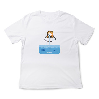 JZ TEE 橘貓-釣魚 印花短袖