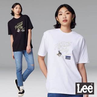 Lee 套索牛仔印花短T 女 101+ LB302061 黑K11 白K14