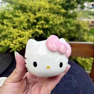 HelloKitty新款簡約陶瓷馬克杯100ml居家禮物超萌hellokitty花盆A5EW