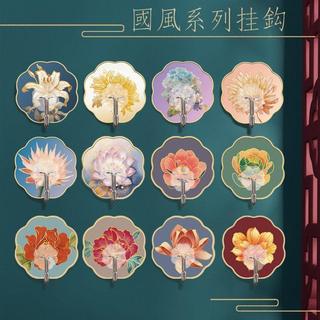 古風掛鉤超強粘力牆上強力粘鉤家用免打孔中國風粘貼掛鉤掛衣服7NAX