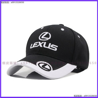 新款Lexus刺繡棒球帽 春夏季休閒帽 凌志 英菲尼迪車標logo帽子男女全棉棒球帽 刺繡帽 鴨舌帽 機車帽子 賽車帽子