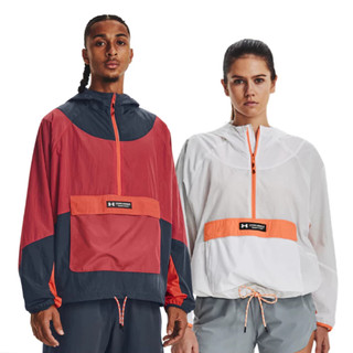 【UNDER ARMOUR】UA Rush Woven 半開襟連帽長袖套頭衫 男女款任選