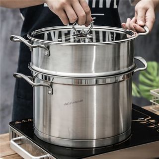 【精選商品】加厚304不鏽鋼小蒸鍋雙層家用湯鍋蒸煮燉小型蒸籠電磁爐燃氣灶用