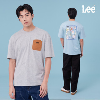Lee LOGO口袋短T 男 藍色 灰色 LB602069