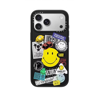 代購CASETiFY笑臉貼紙 適用iPhone18 /17Promax/16plus/15/14/13/12手機殼保護套