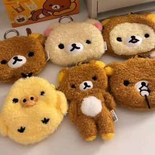 🎀台現免運🎀【正版】麥和×拉拉熊Rilakkuma溫度擁抱的形狀系列收納袋盲盒 可愛絨毛玩偶吊飾 迷你收納包 包包掛件