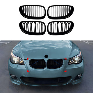 適用BMW E60 E61 2004-2010單槓雙槓中網格柵外飾改裝