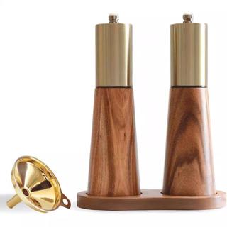 Acacia wood grinder, pepper mill, manual pepper grinder, mul