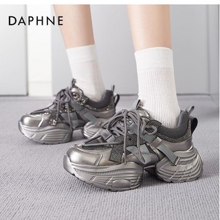 免運 女鞋 老爹鞋 DAPHNE達芙妮2026年夏季復古網面時尚舒適厚底女鞋增高運動休閒鞋