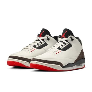 Nike Air Jordan 3 Retro 白黑紅淺棕爆裂紋 父親節 米白黑 男 IF4396-103【SPLY】