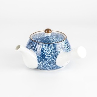 現貨 日本製 有田燒 急須 西庵窯五條紋 磁器茶壺 附茶濾網 | 430cc 小紋染 西尾窯 陶瓷壺 富士通販