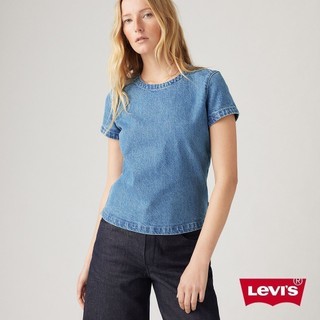 Levi's Wellthread 環境友善系列 女款丹寧牛仔合身短袖Tee恤 熱賣單品 A9187-0000