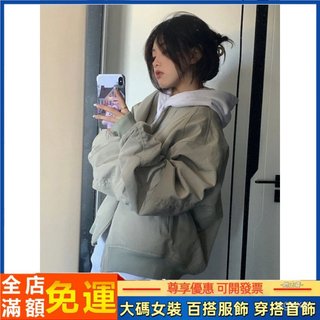 【優選精品】 她主義服飾 美式複古飛行員夾克外套女春秋冬高級感小眾加厚百搭棒球服ins潮 精品熱賣