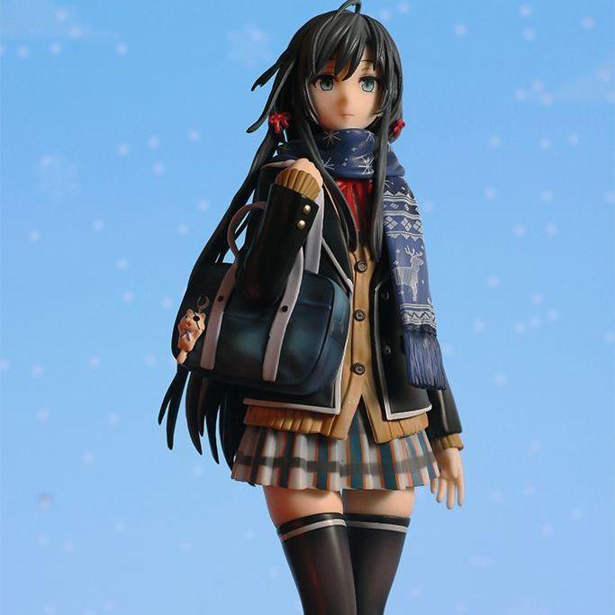 台灣出貨💫 手辦 模型擺件 公仔擺件 【精緻版】雪之下雪乃手辦模型動漫二次元冬季校服制服揹包機箱