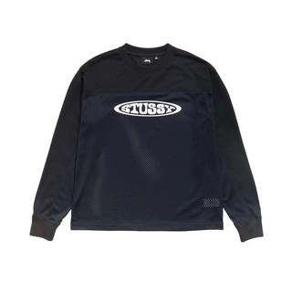 Stussy Men's Terrain Jersey Black 拼接網眼 長袖上衣 黑色 1140387-BK