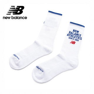 【New Balance】 NB 滾邊棉質長襪 中性 白色 LAS53711WB