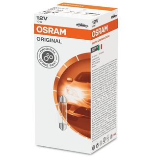 【億威】(6411/41MM)OSRAM 12V 10W 11x41mm室內燈泡 牌照燈泡-產地義大利