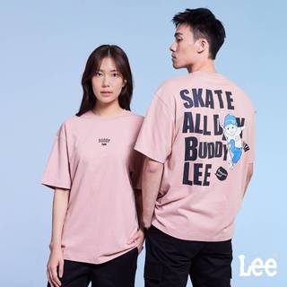 Lee 男女適穿 滑板BUDDY LEE寬鬆短袖T恤 灰粉 LB402053189