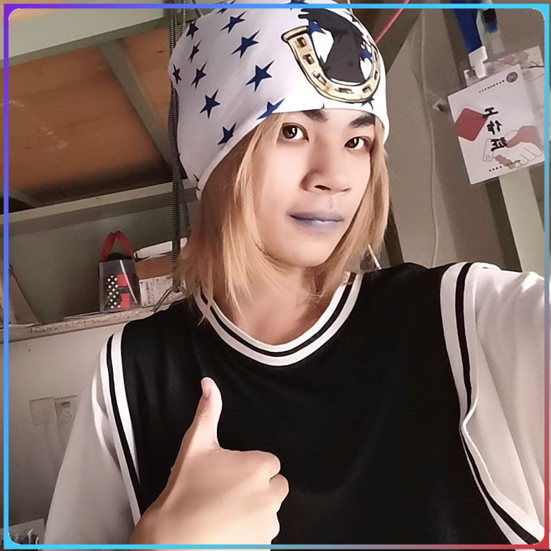 【今日特價】【臺灣熱賣桃園出貨包郵】乔尼乔斯达cos帽子jojocos服动漫周边米斯达面罩乔尼乔斯达帽子