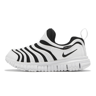 Nike 童鞋 Dynamo Free PS 中童 白 黑 毛毛蟲 小朋友 運動鞋 [ACS] IB7245-100