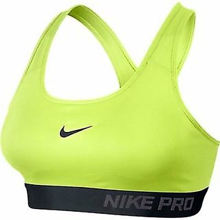 NIKE PRO CLASSIC PADDED BRA 女生運動內衣型號589423-703螢光綠*尺寸詢問*