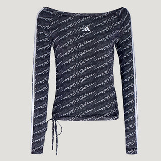 Adidas 愛迪達 Dce Mesh Ls Tee KS5308 女 長袖上衣 休閒長袖 船領 黑